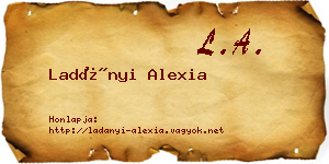 Ladányi Alexia névjegykártya